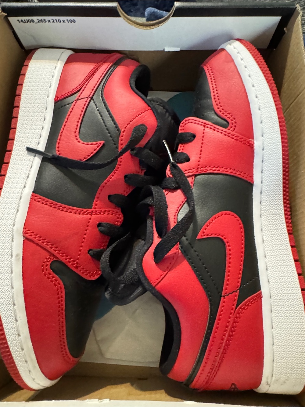 Nike Kids Red and Black Low-Top Sneakers